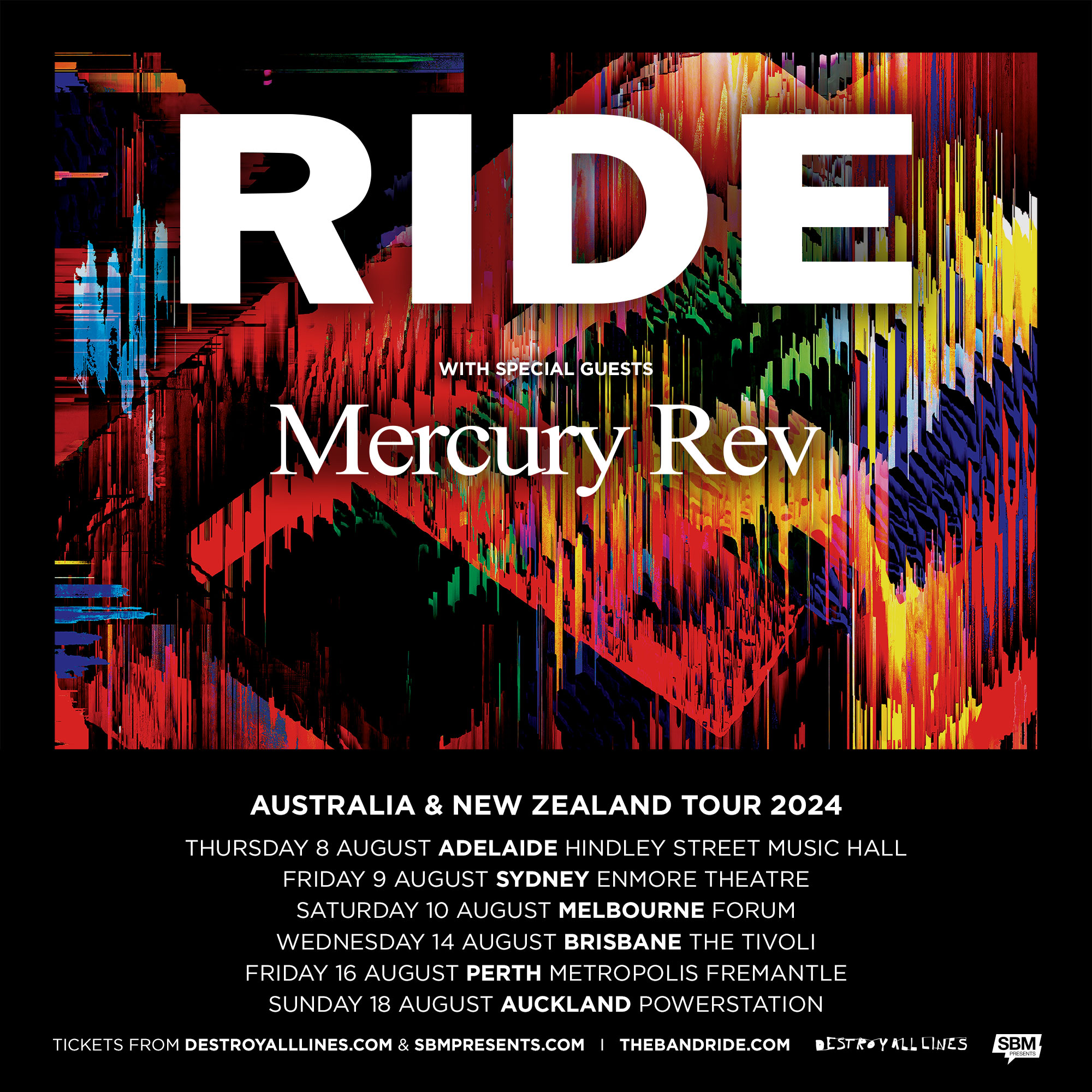 Australia and New Zealand tour with RIDE